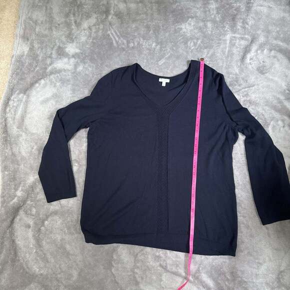 Talbots Cotton V-Neck Sweater - Picture 4 of 6